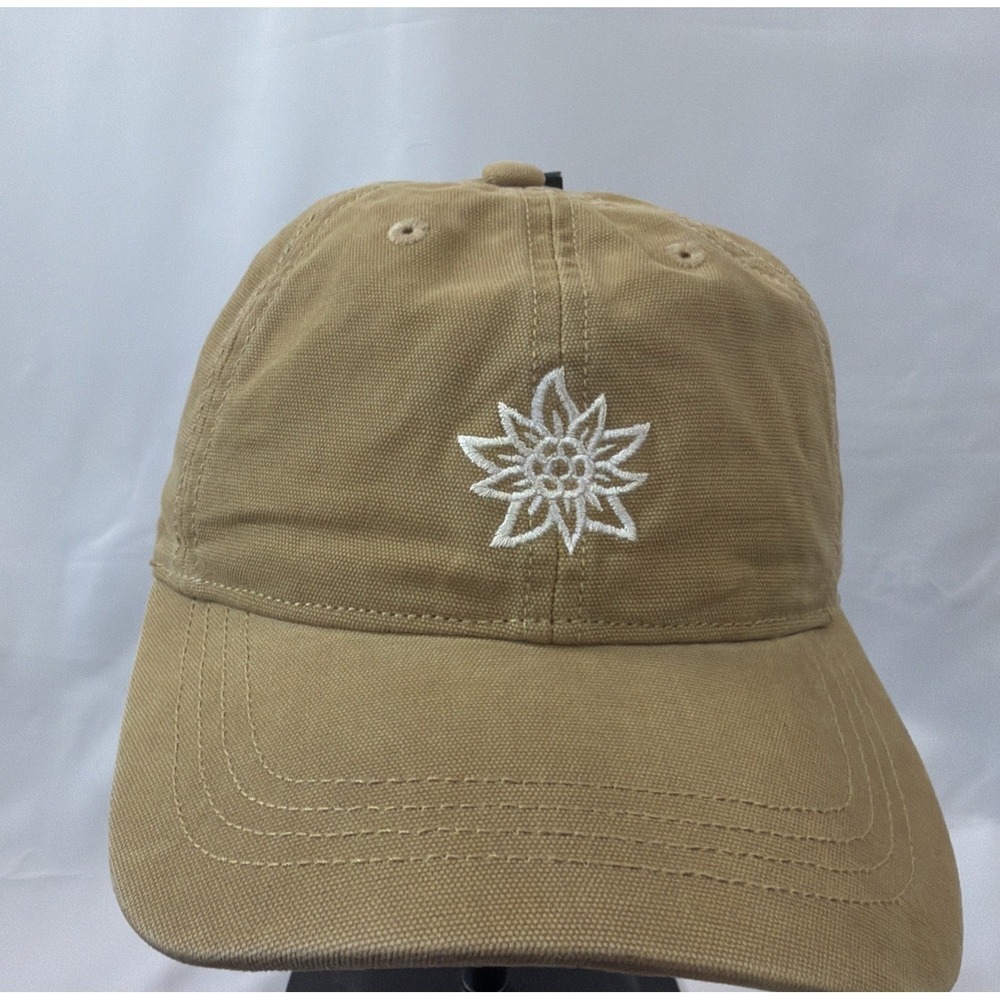 Alpine Design Women's Canvas Washed Cap Adjustable Flower Sahara Sand Golf NWT
